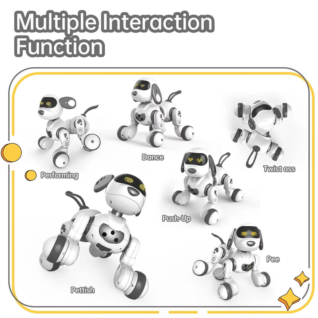 Remote Control Robot Dog Toy with Touch Function and Programmable,Smart Interactive Stunt Robot Dog Toy
