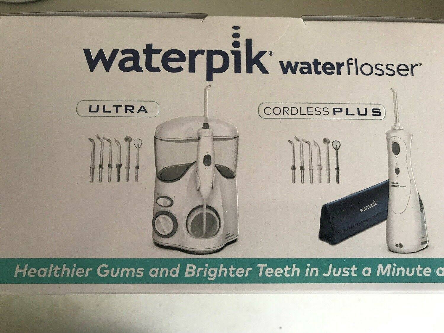 Waterpik Ultra and Cordless Plus Water Flosser Combo (WP-120) and (WP-470)