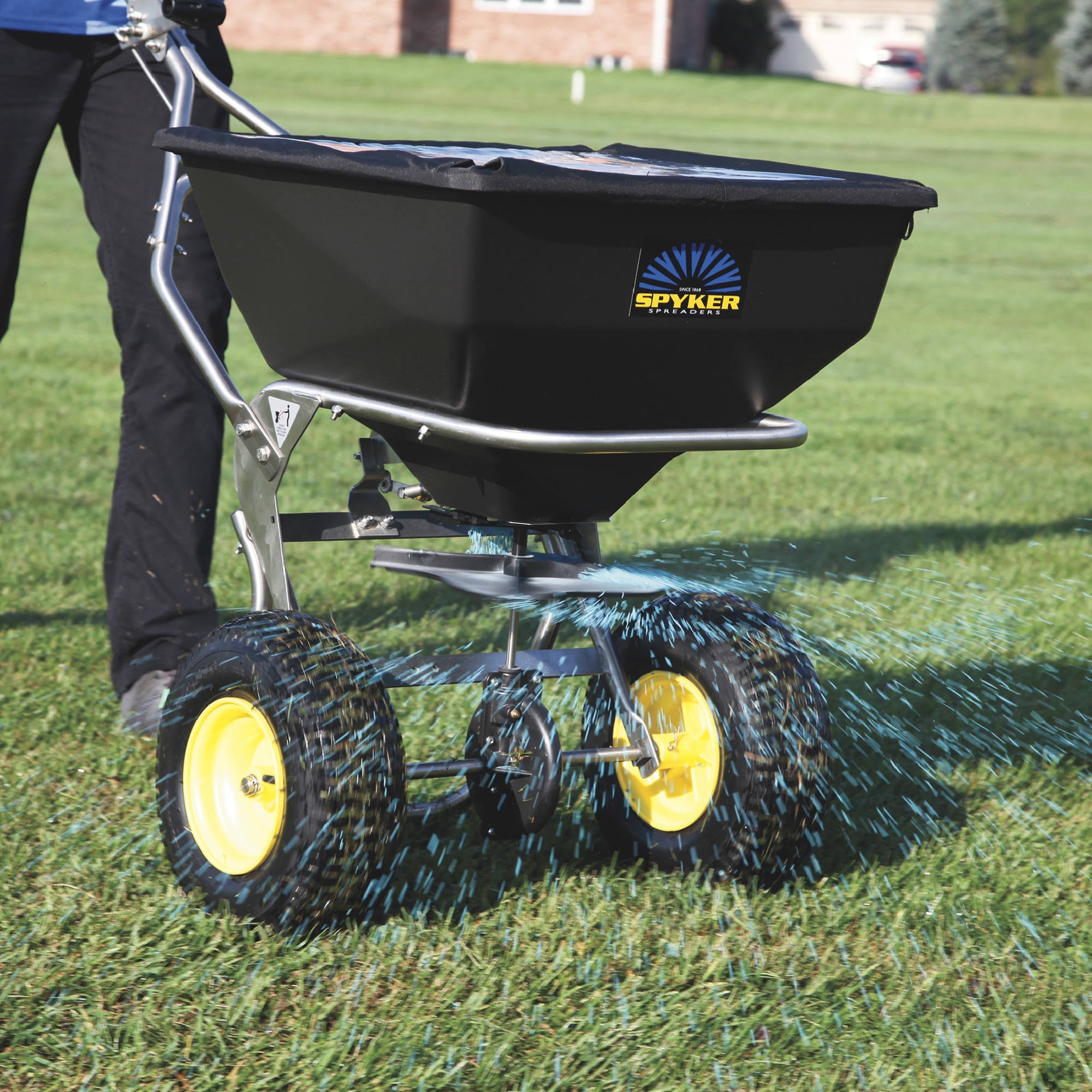 Spyker Ergo-Pro Walk-Behind Broadcast Spreader - 80-lb. Capacity, Model#SPY80-1S