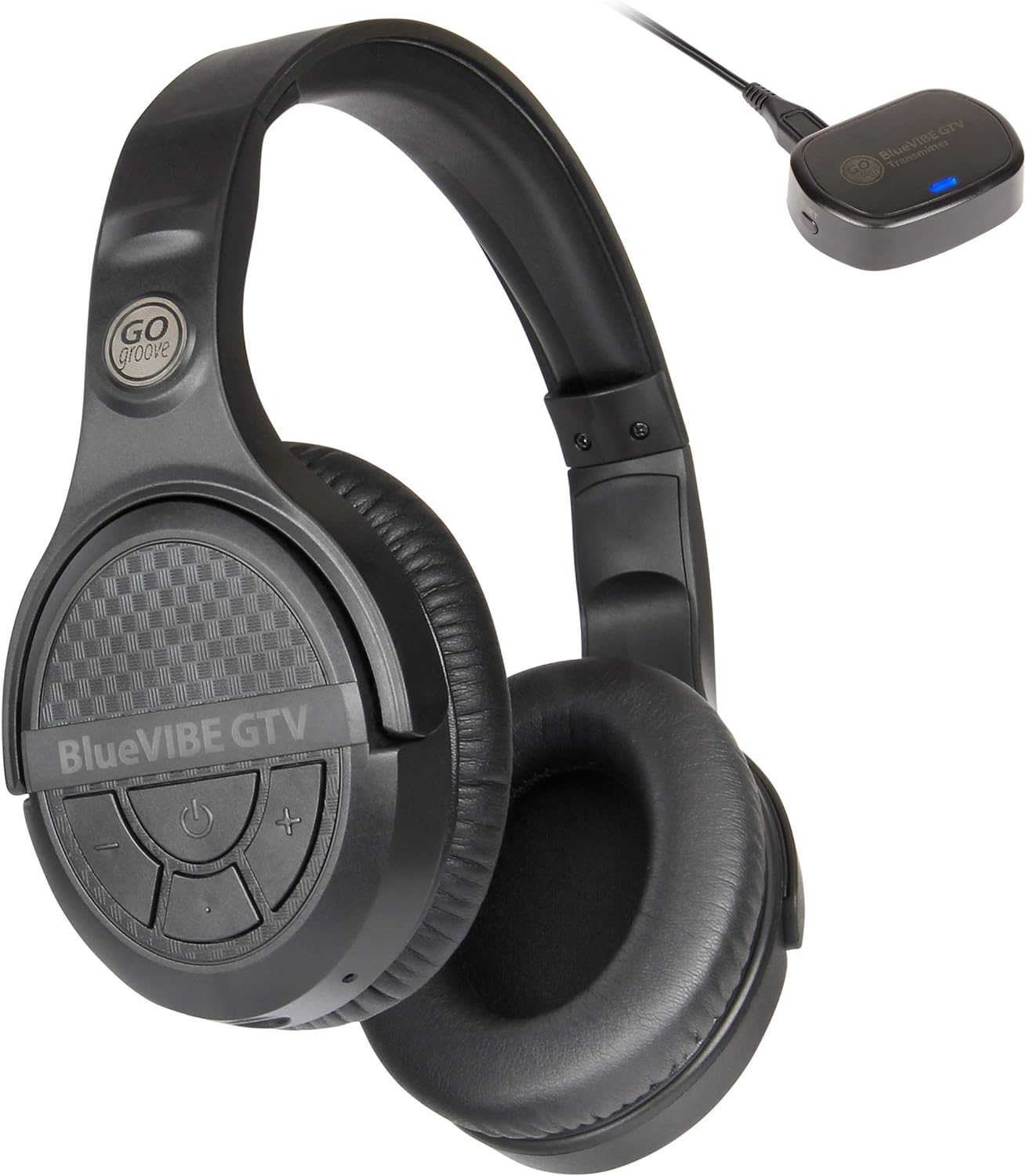 Over-Ear Headphones BlueVIBE GTV TV Headphones Wireless for Hearing Impaired & Seniors – Easy Setup Plug and Play for TV Watching, Hard of Hearing – 10 Hour Battery Life, No Audio Delay, 2.4GHz RF Transmitter