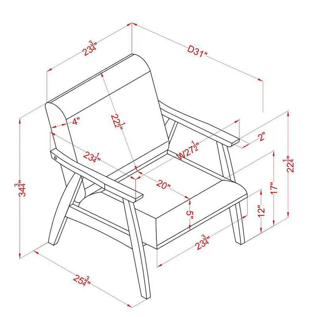 Furniture of America Kikee Wood Padded Accent Chair in Light Gray (Set of 2)