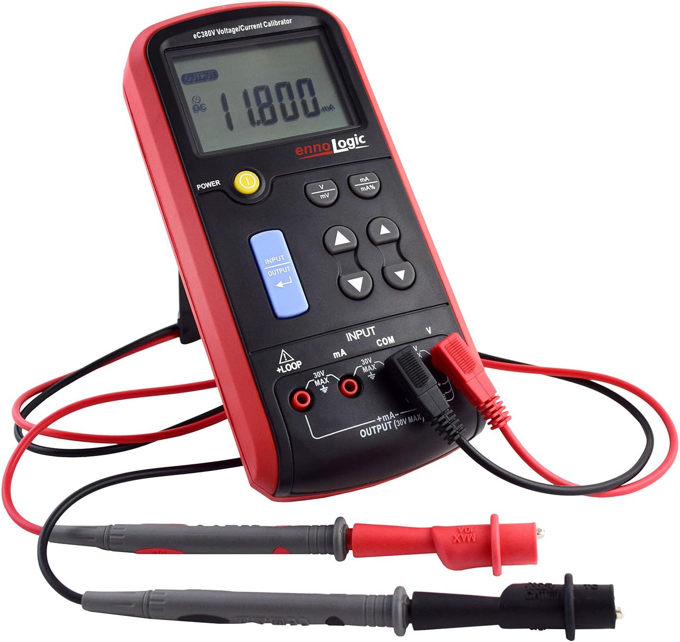 ennoLogic Volt mA Loop Process Calibrator eC380V - 0-20V and 4-20mA Signal Generator Simulator – Portable Precision Volt Millivolt and mA Generator and Meter for Transmitters, Current Loops, PLC